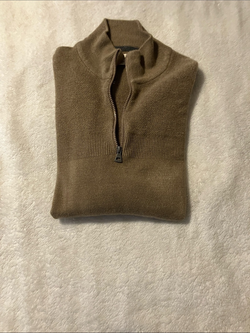 Weatherproof Men's Half-Zip Sweater in beige /tan